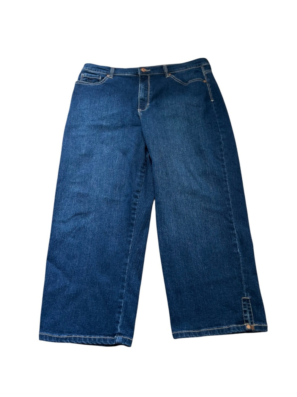 🆕Gloria Vanderbilt Dark Blue Cropped Wide-Leg Jeans